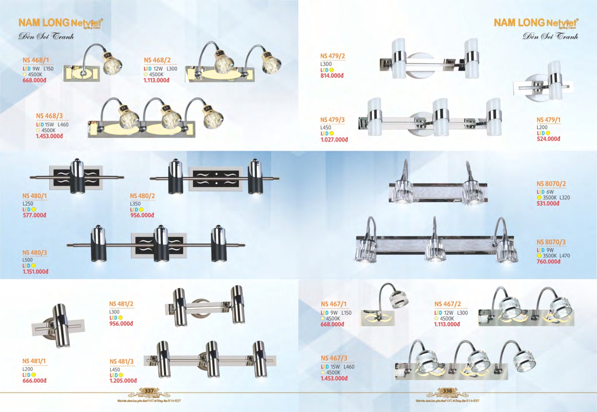 Bảng giá đèn trang trí Nam Long